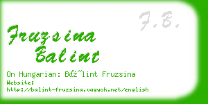 fruzsina balint business card